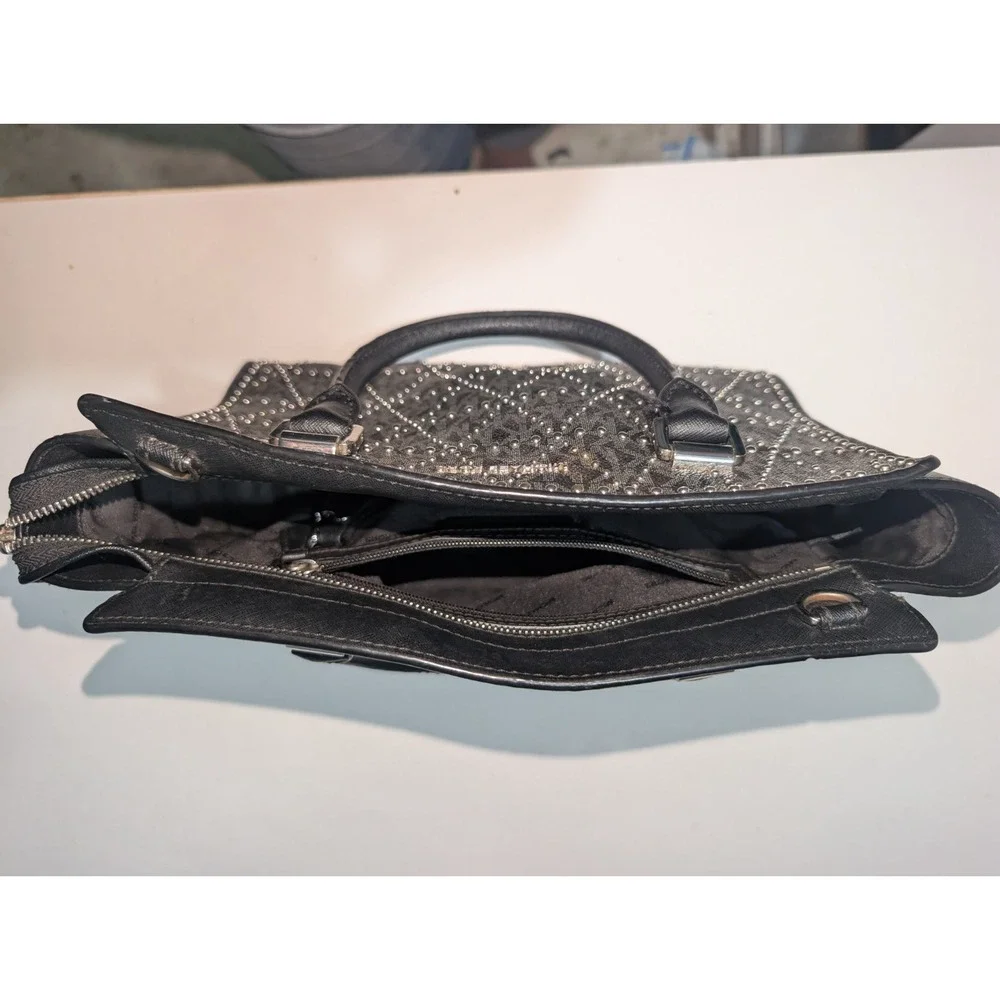 Michael Kors Selma Black Studded Hand Bag‎ Cross Body No Strap